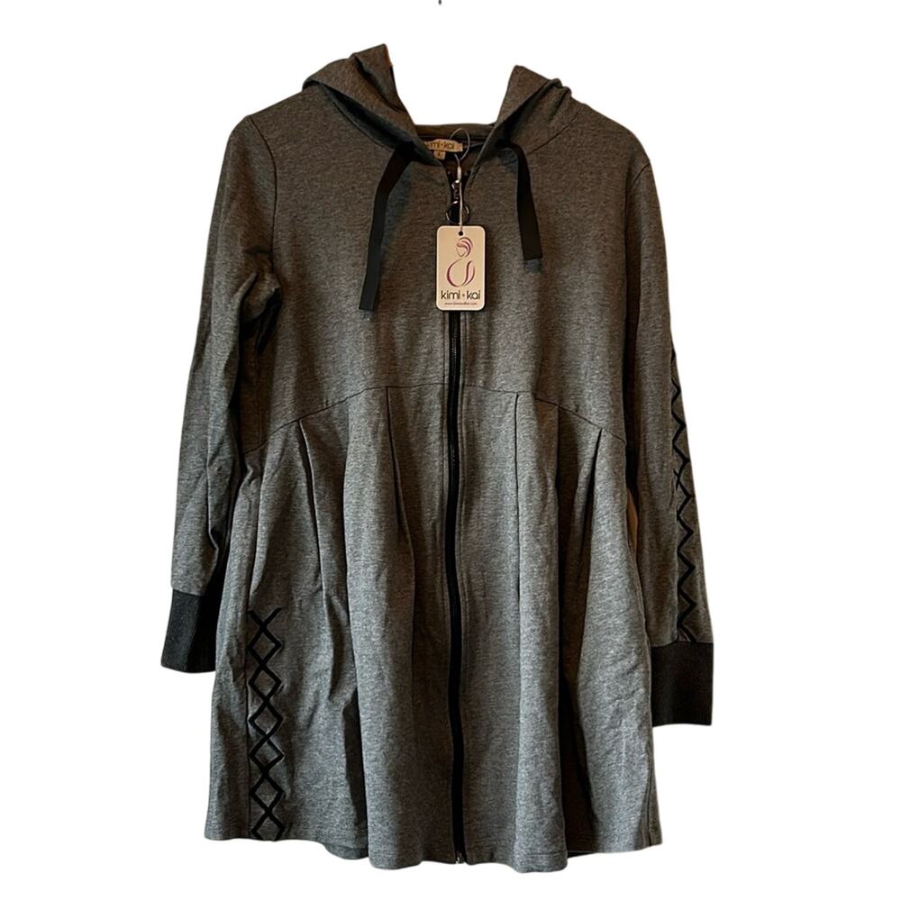 NWT Kimi and Kai Maternity & Nursing Hooded Zip-Up Jacket